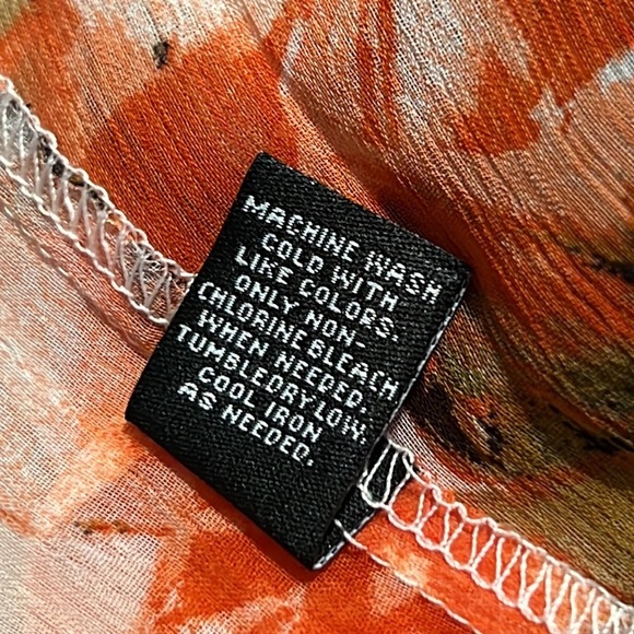 CURATIONS medium sheer floral print lined long maxi dress can be coverup as well - Picture 11 of 13